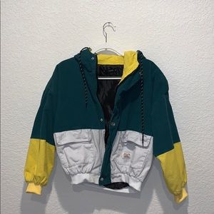 Vintage Green, White & Yellow Jacket